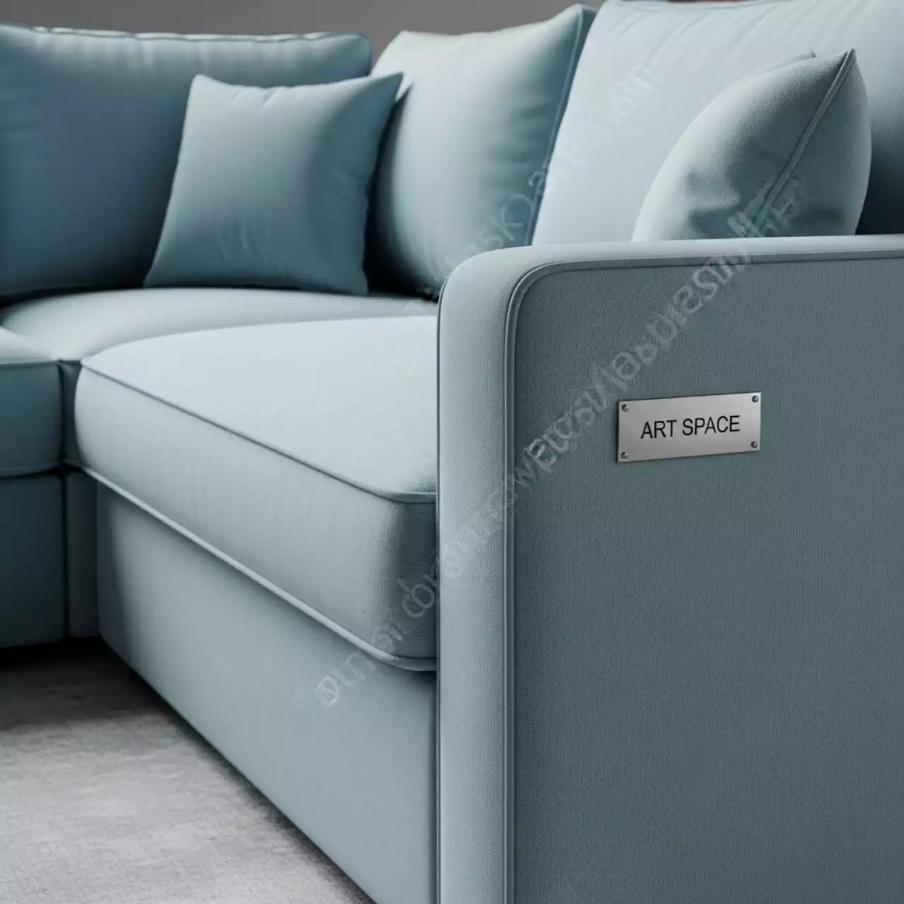Аренда Диван угловой Саванна 2 голубой в комплексе «Дагомыс» — ART SPACE