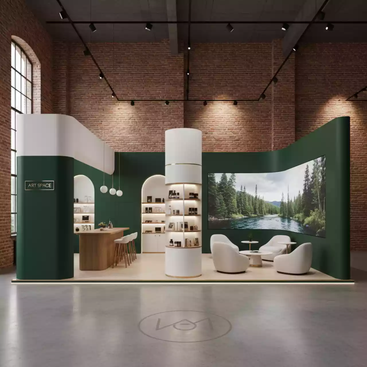 Аренда Дизайн проект стенда Союз Пищепром в лофте «Студия 21» — ART SPACE