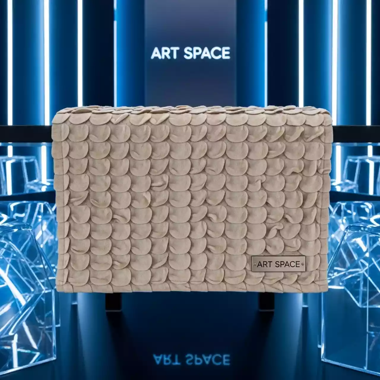 Аренда Дорожка габардин бежевая бархатный лепесток 400х900 мм в Stella di Mosca — ART SPACE