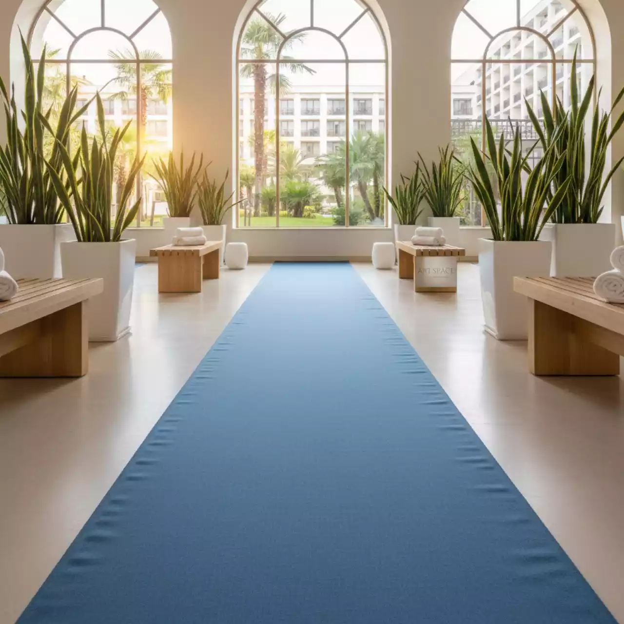 Аренда Дорожка Габардин синяя 3000 мм в санатории «Октябрьский» — ART SPACE