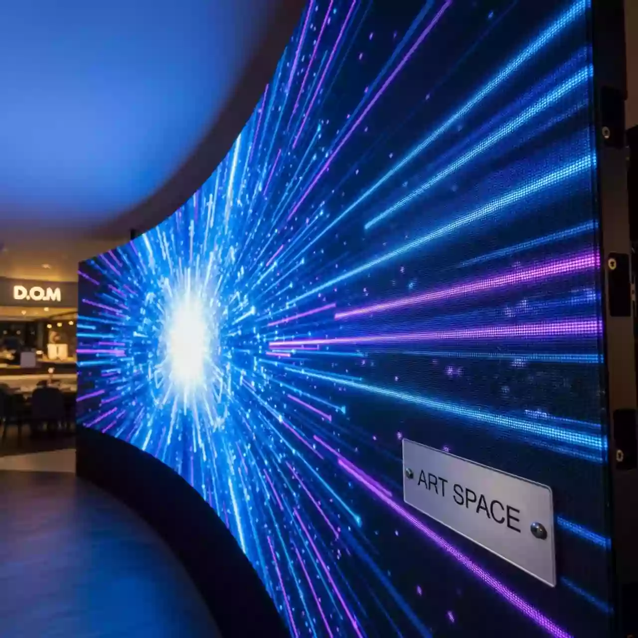 Аренда Экран светодиодный мультимедийный в ресторане «D.O.M» — ART SPACE