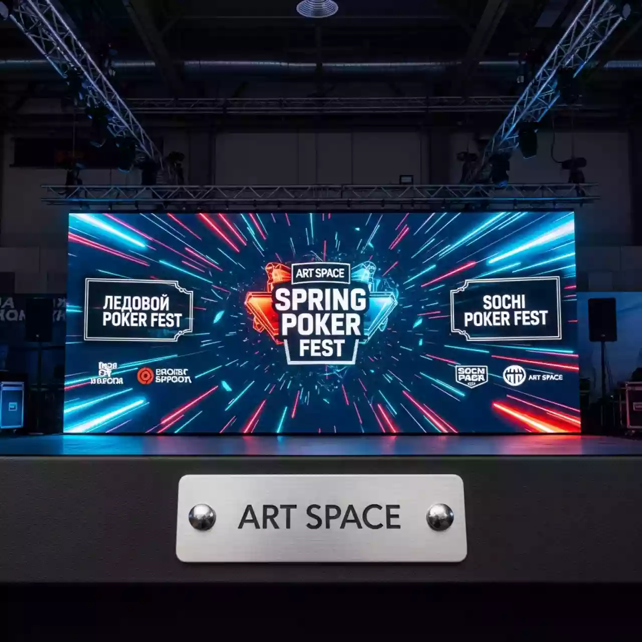 Аренда Экраны светодиодные Dicolor 4,5х2,5 м в ледовой арене «Шайба» — ART SPACE