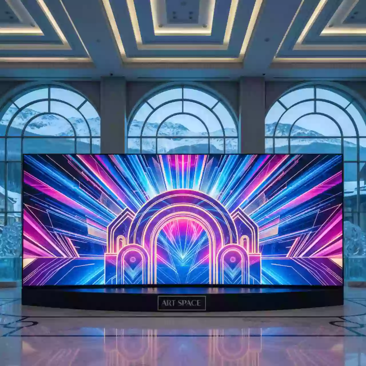 Аренда Экраны светодиодные радиусные в Golden Tulip Rosa Khutor — ART SPACE