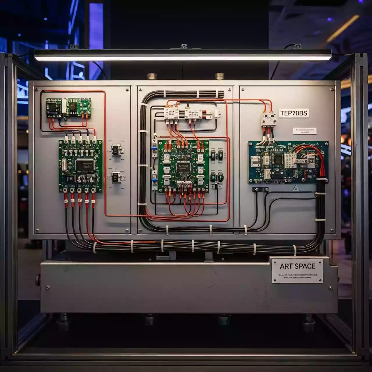 Аренда Электрифицированный стенд схемы цепей управления тепловоза ТЭП 70БС 3 секции в ресторане «Voda» — ART SPACE