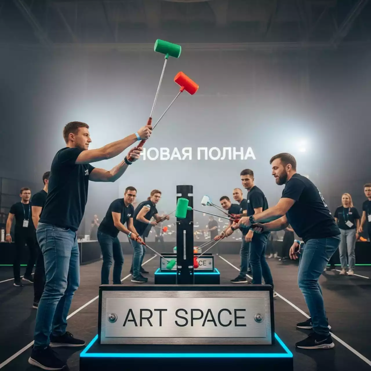 Аренда Эстафета "Командные молотки" на арене «Фишт» — ART SPACE