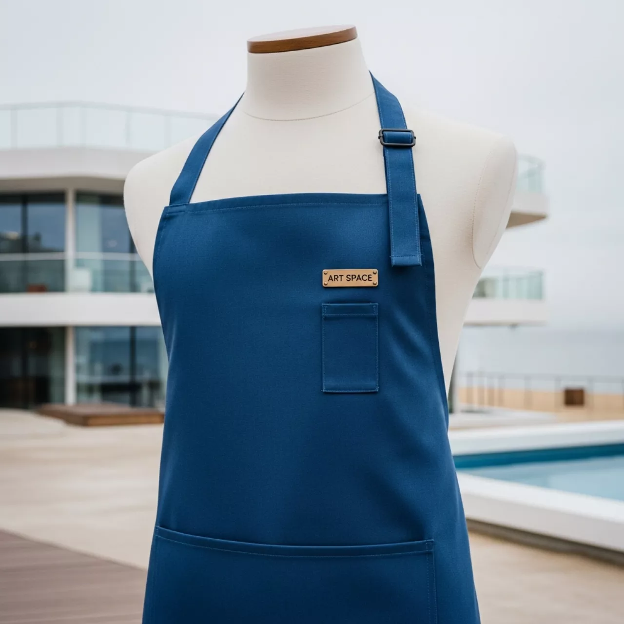 Аренда Фартук с нагрудником синий на пляже «Мандарин» — ART SPACE