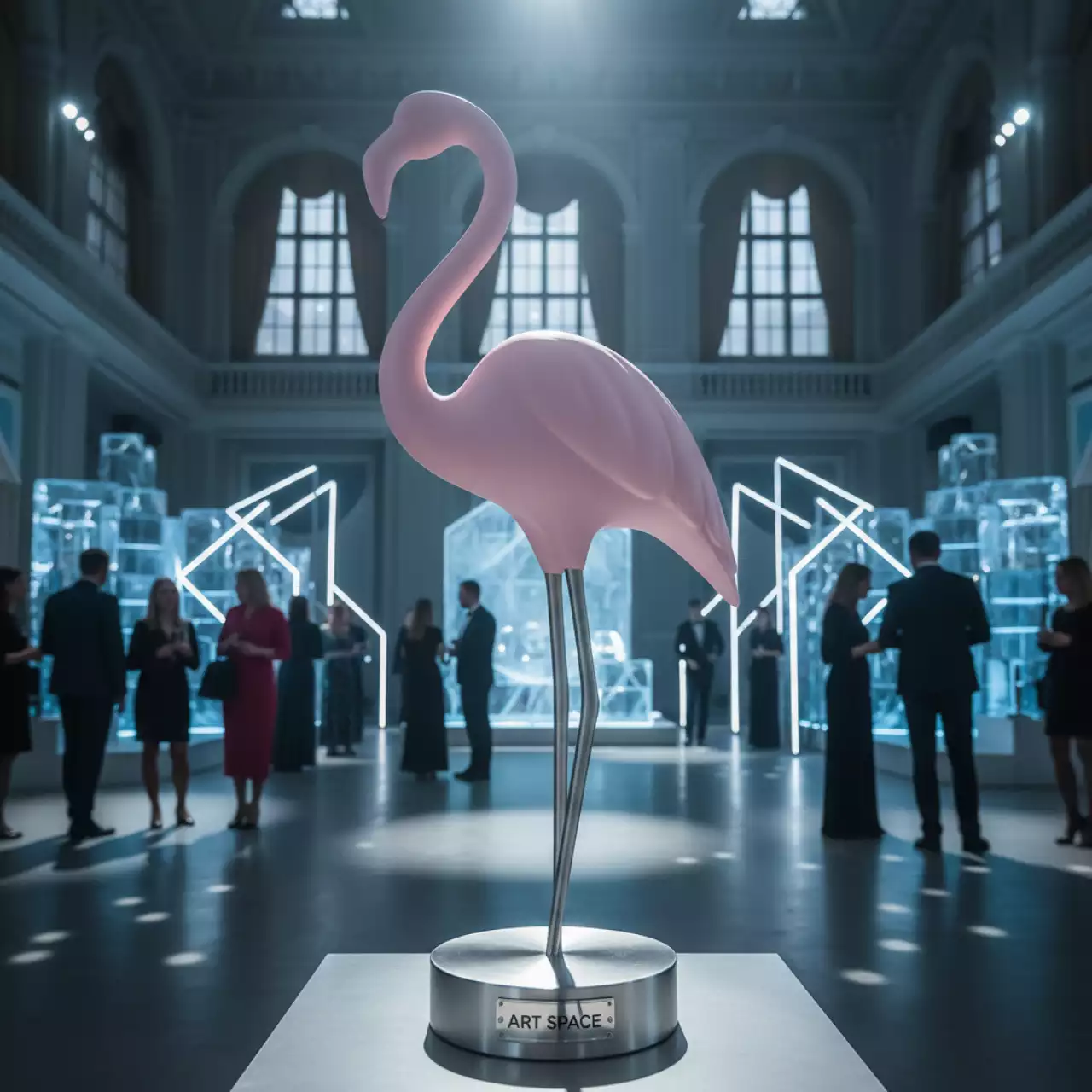 Аренда Фигуры фламинго розового цвета в Зимнем театре — ART SPACE