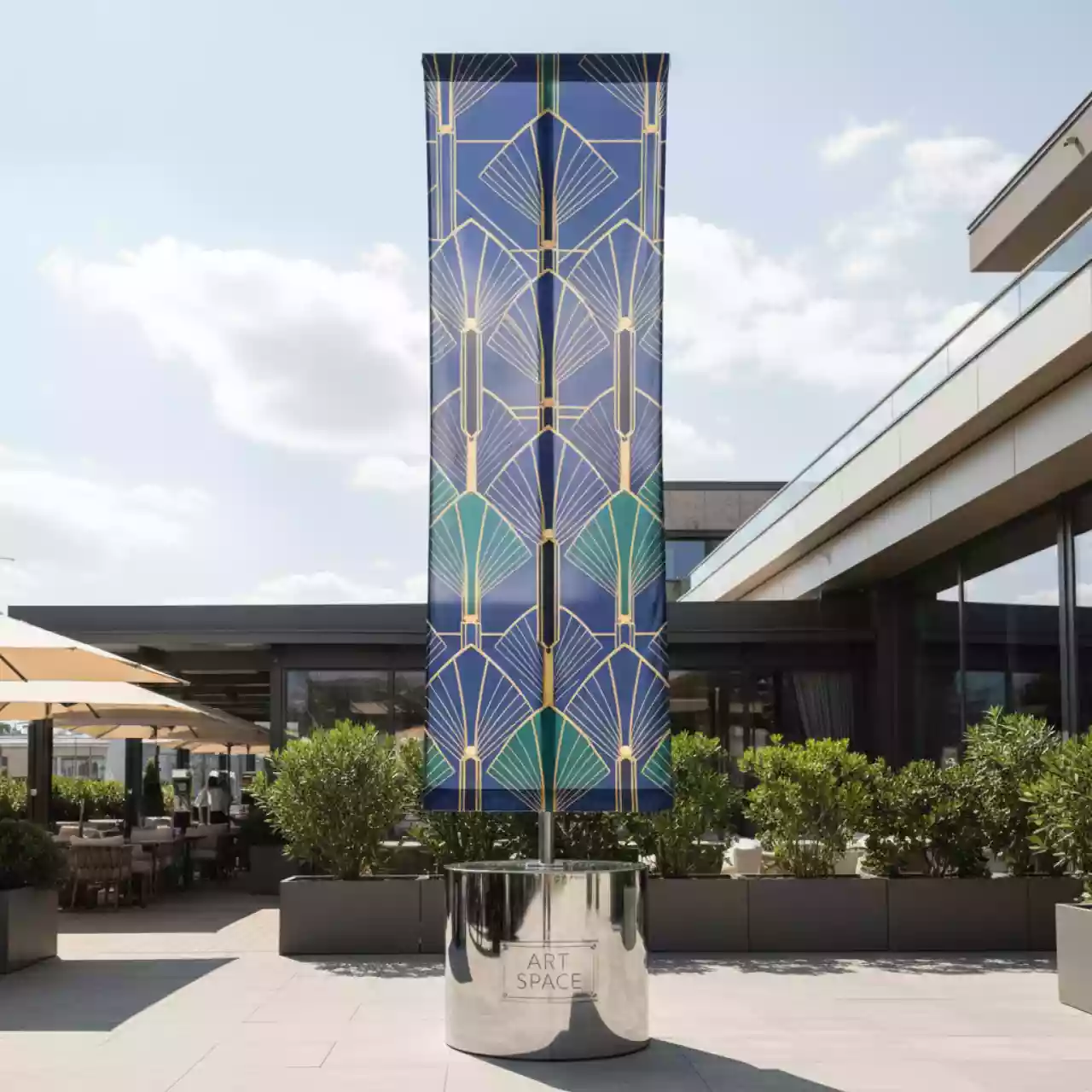 Аренда Флаг с односторонней печатью 5 метров в ресторане «Brunello» — ART SPACE