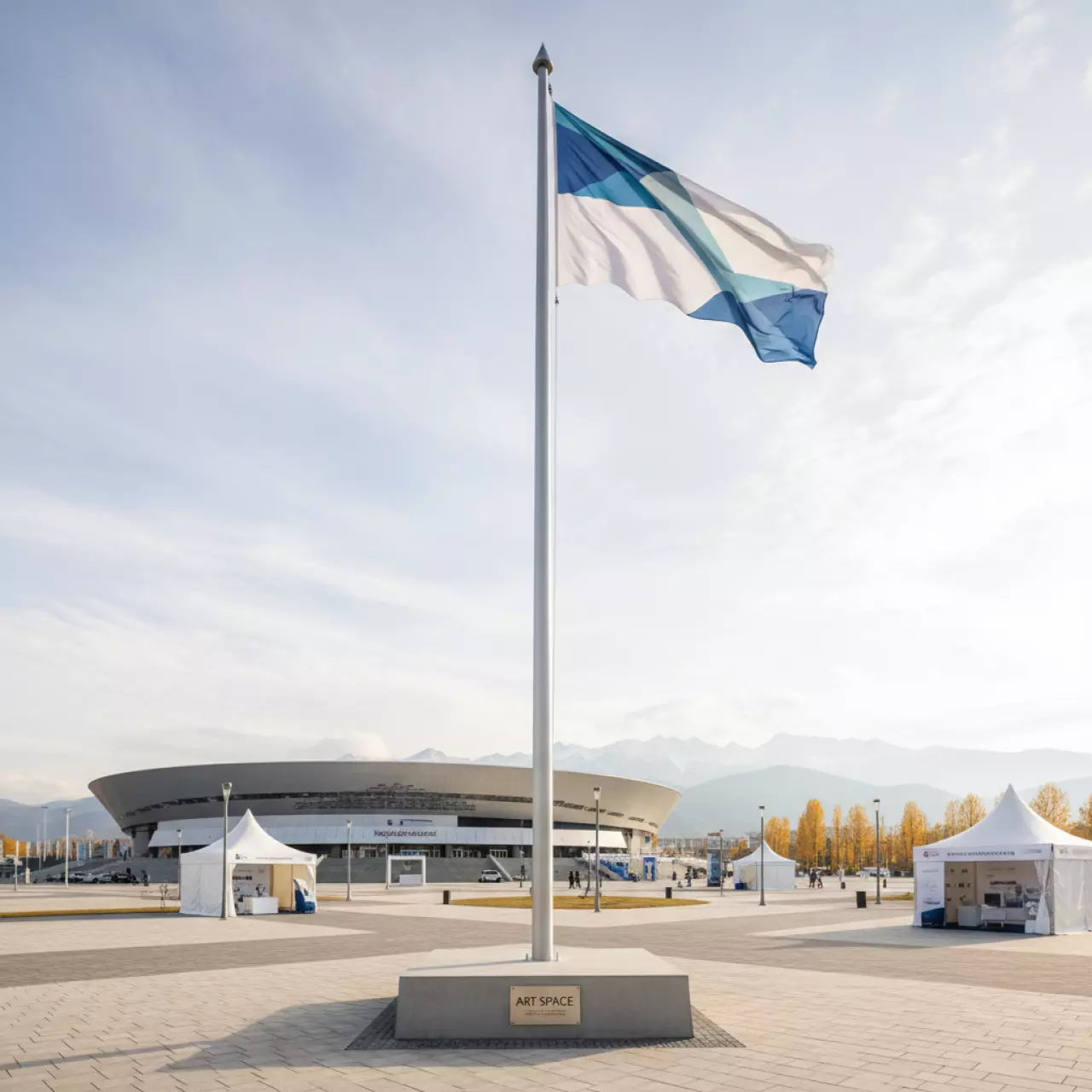 Аренда Флагшток Авторитет 12 м в ледовой арене «Шайба» — ART SPACE