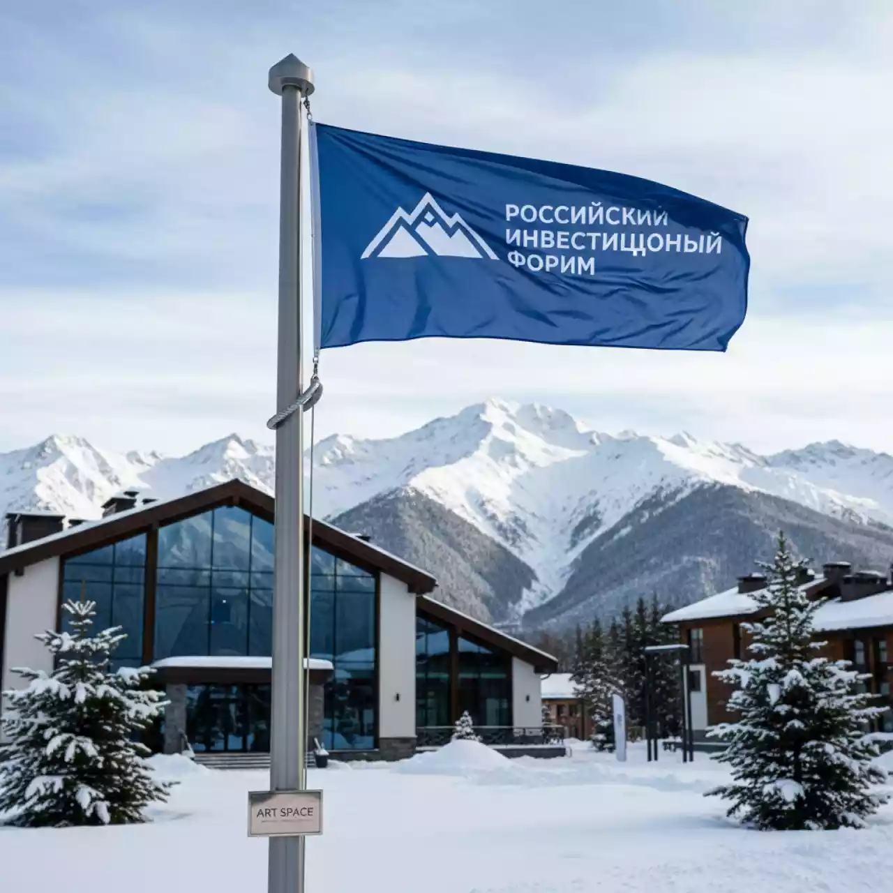 Аренда Флагшток Триумф 6 м в Radisson Hotel Rosa Khutor — ART SPACE