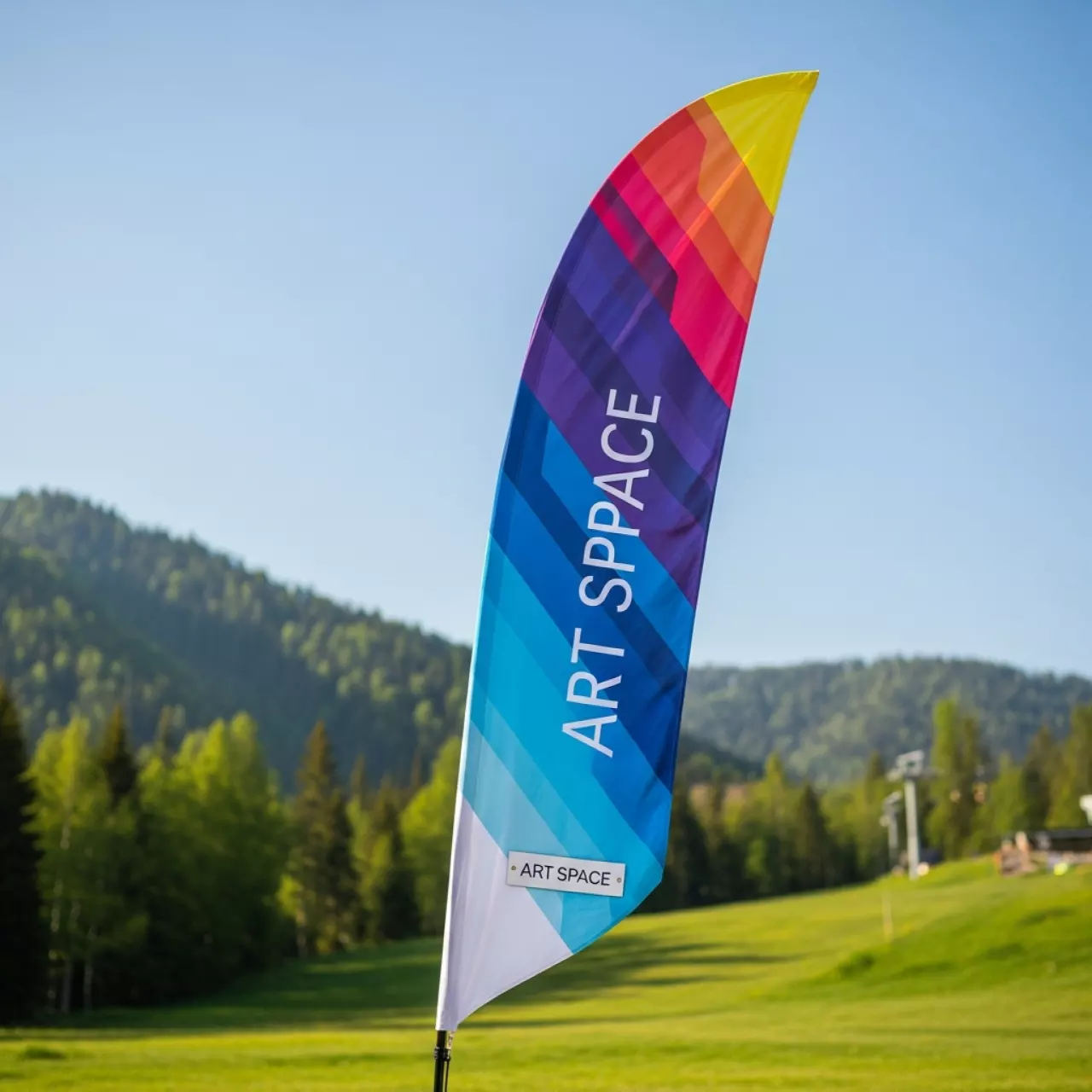 Аренда Флагшток универсальный Grandflag 02 Перо в Гранд Отель Поляна — ART SPACE