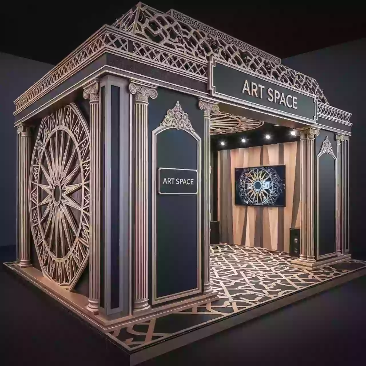 Аренда Фотозона калейдоскоп новогодняя в Mövenpick Hotel — ART SPACE