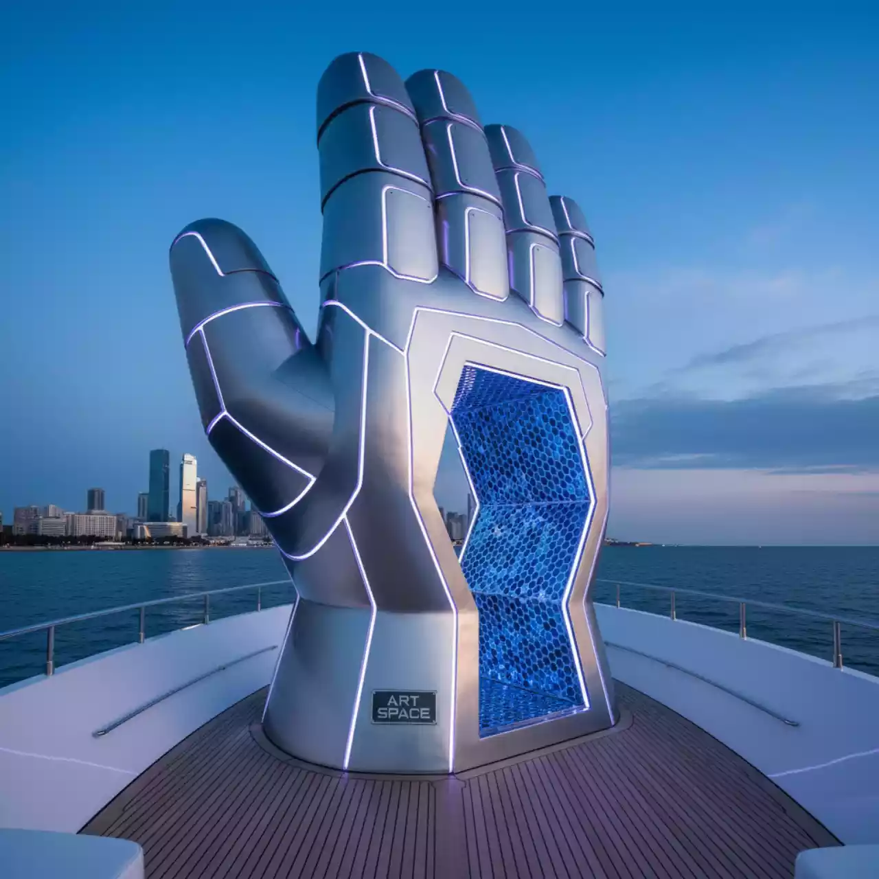 Аренда Фотозона костюм варежка на VIP-яхте (Имеретинский порт) — ART SPACE