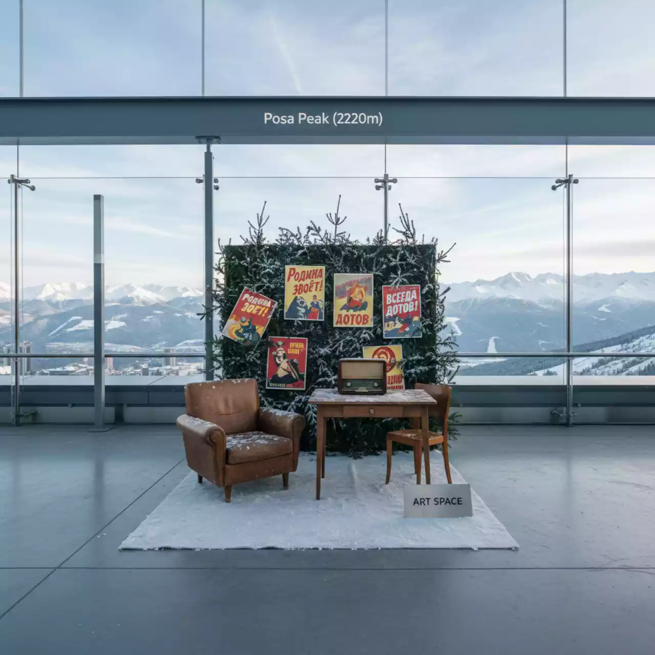 Аренда Фотозона СССР на площадке Rosa Peak (2320м) — ART SPACE