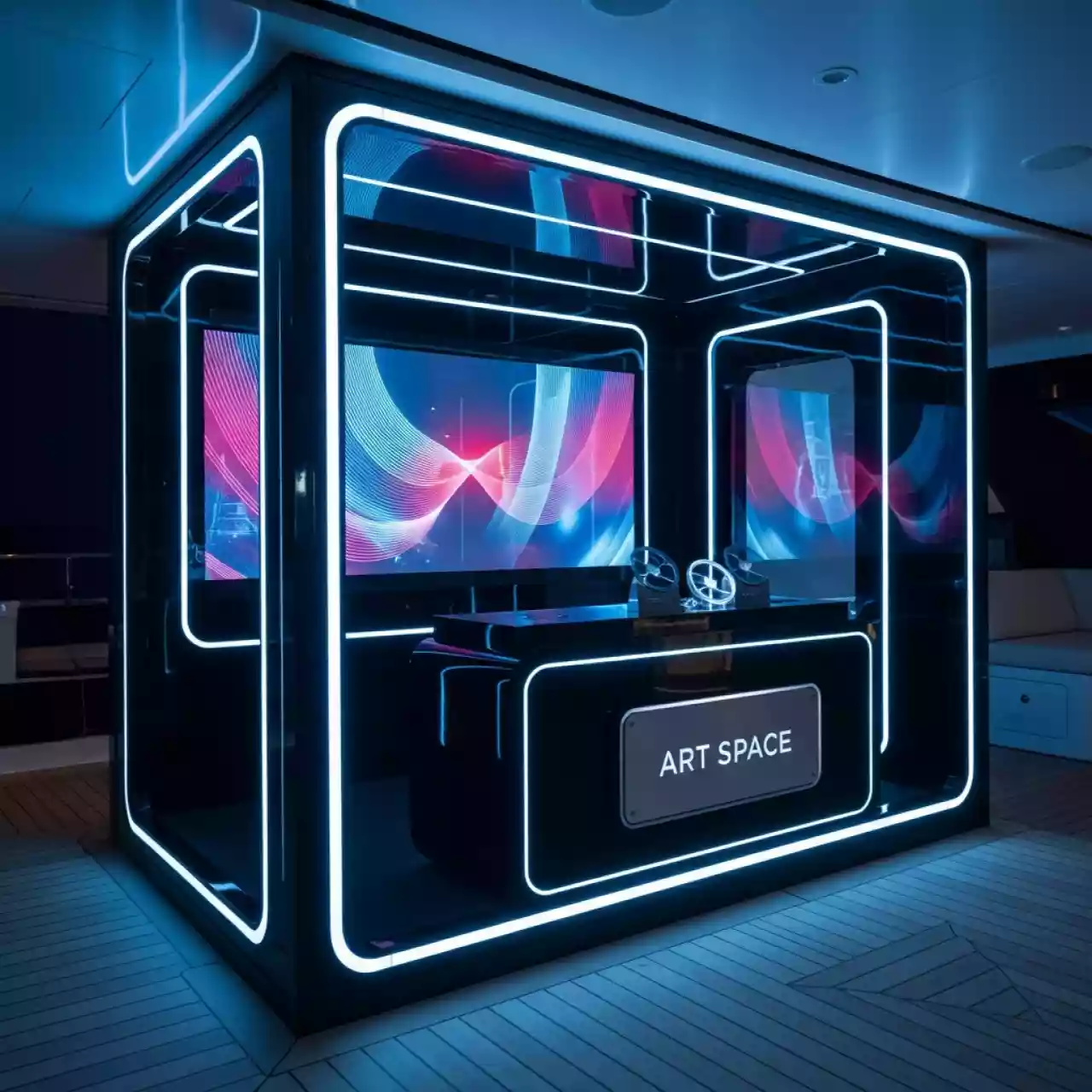 Аренда Фотозона Визуальная инсталляция на VIP-яхте (Имеретинский порт) — ART SPACE