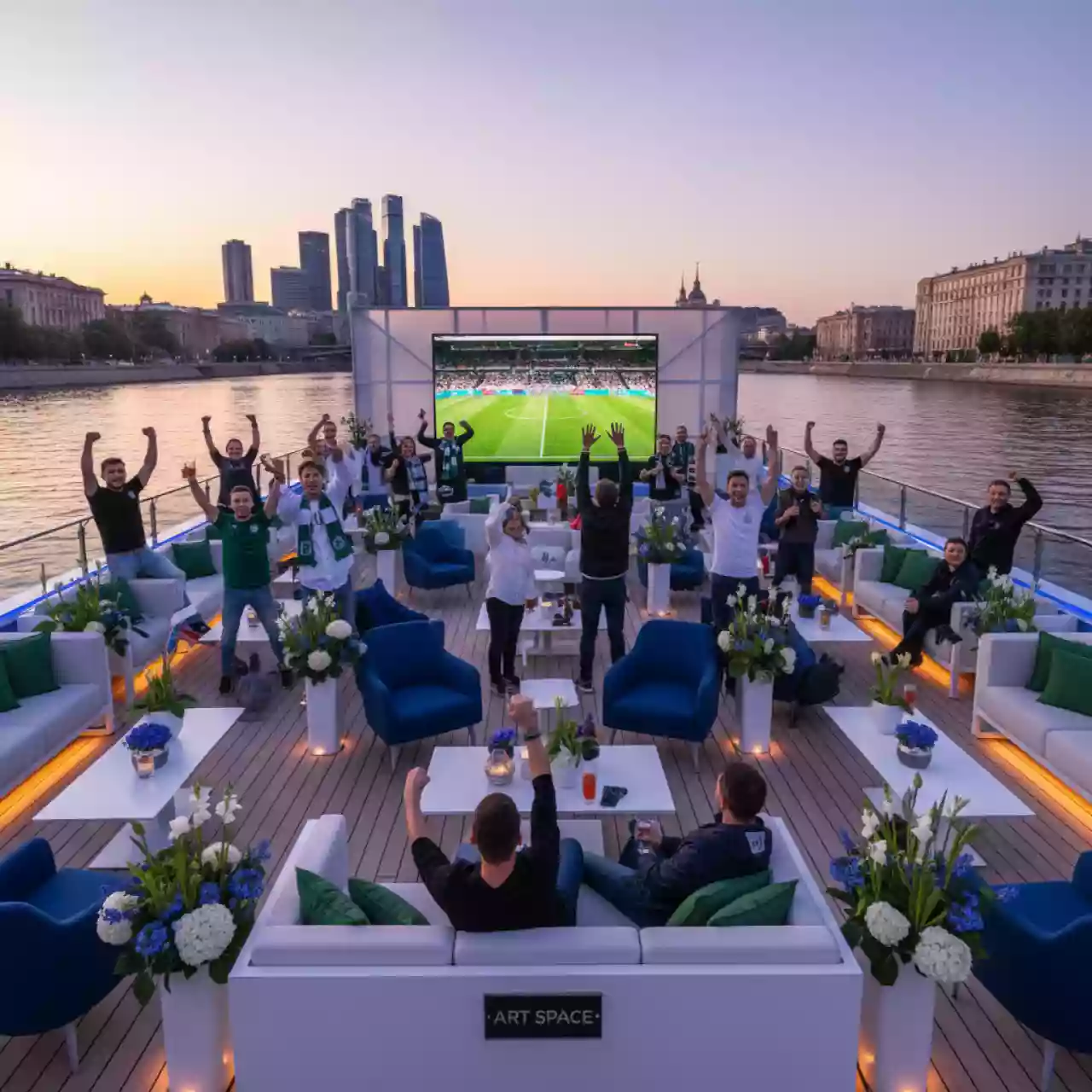 Аренда Футбол болеем задорно на теплоходе «Дагомыс» — ART SPACE