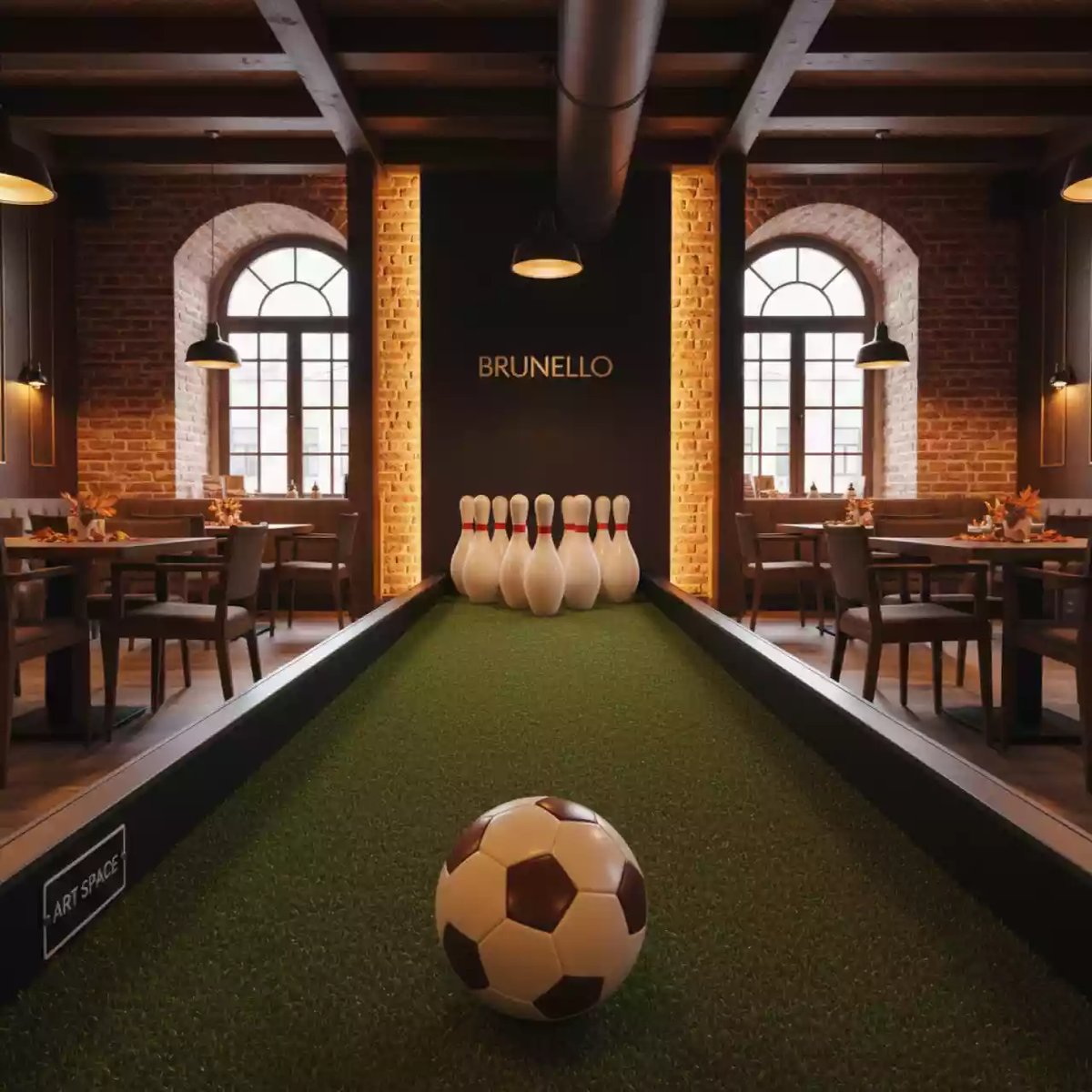 Аренда Футбол боулинг в ресторане «Brunello» — ART SPACE
