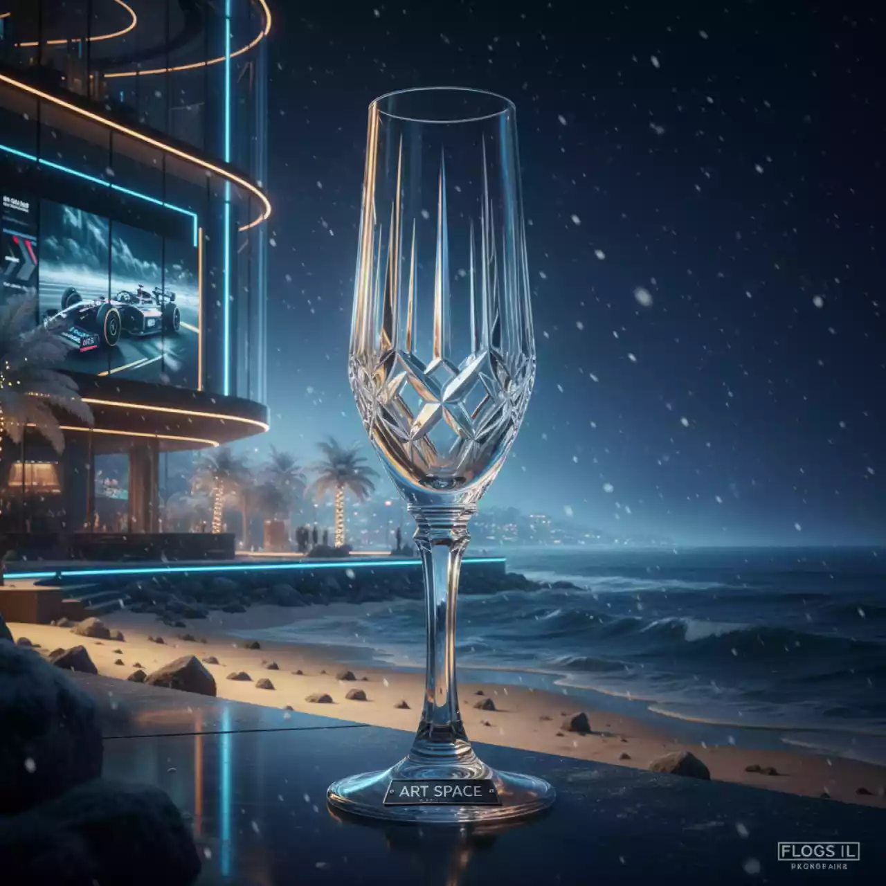 Аренда Фужер для игристого вина "Опера" на пляжных клубах Хосты — ART SPACE