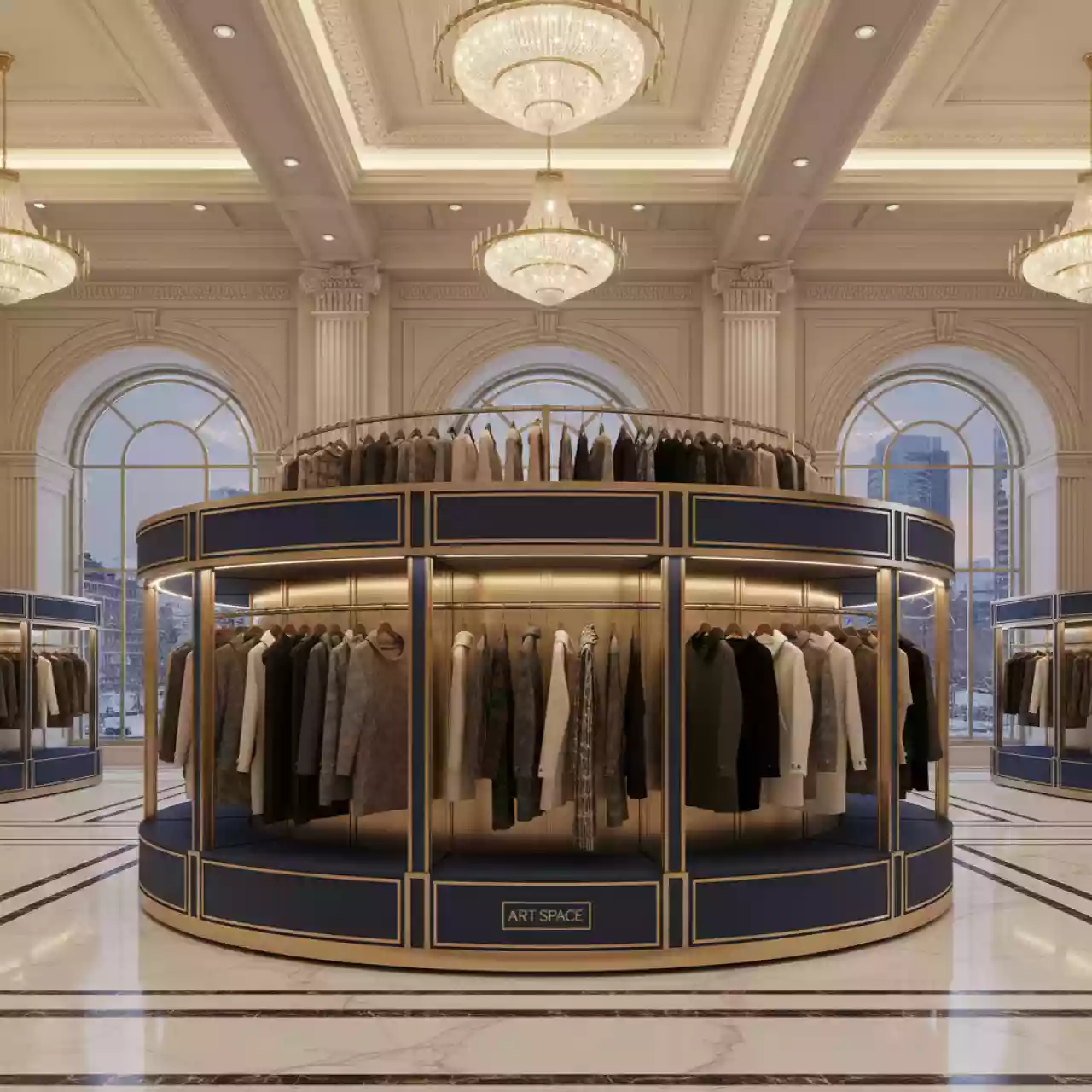 Аренда Гардероб мобильный «Фонтан» в Alpha Sirius — ART SPACE