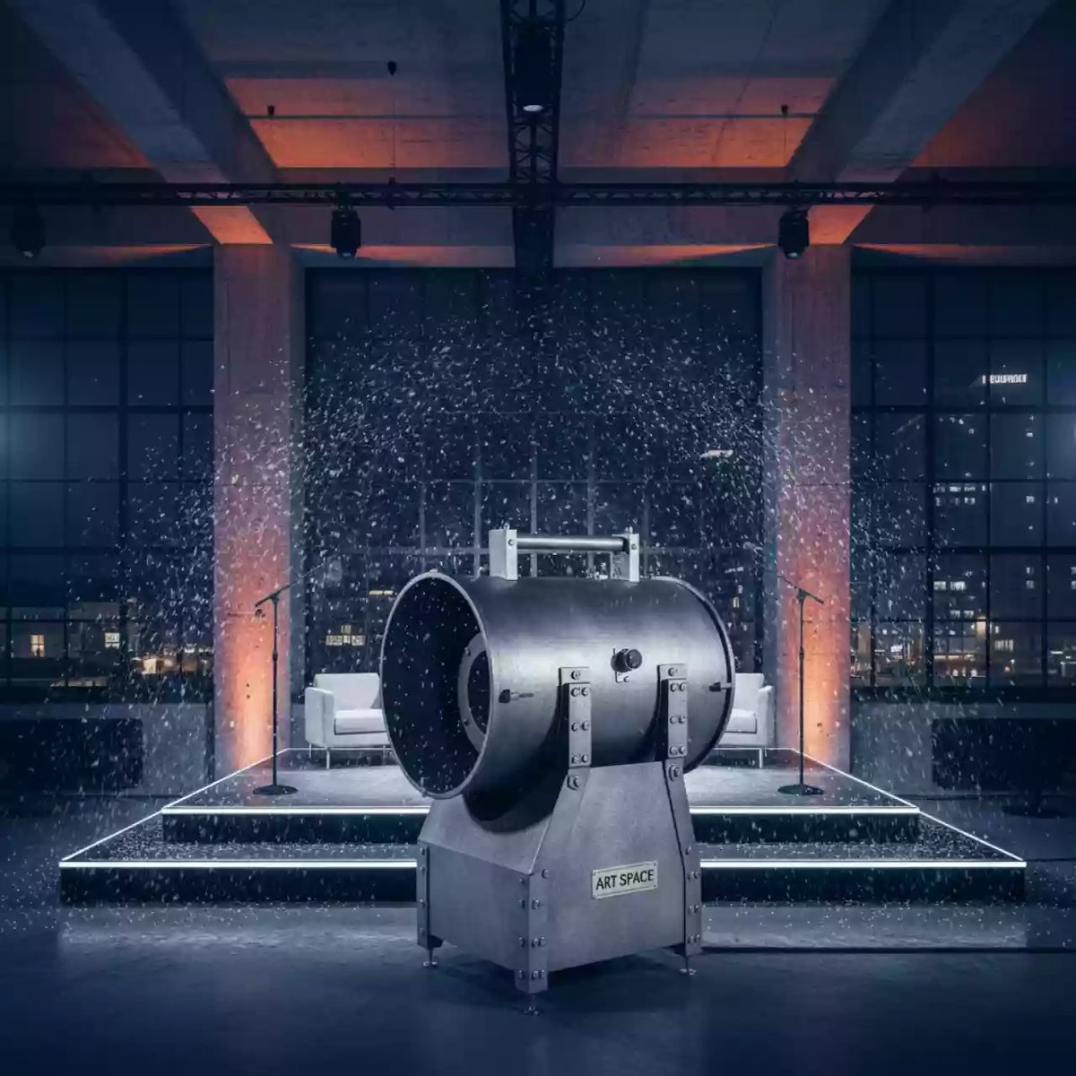 Аренда Генератор снега Universal Effects ST 500 большой мощности 500 Вт в ресторане «D.O.M» — ART SPACE