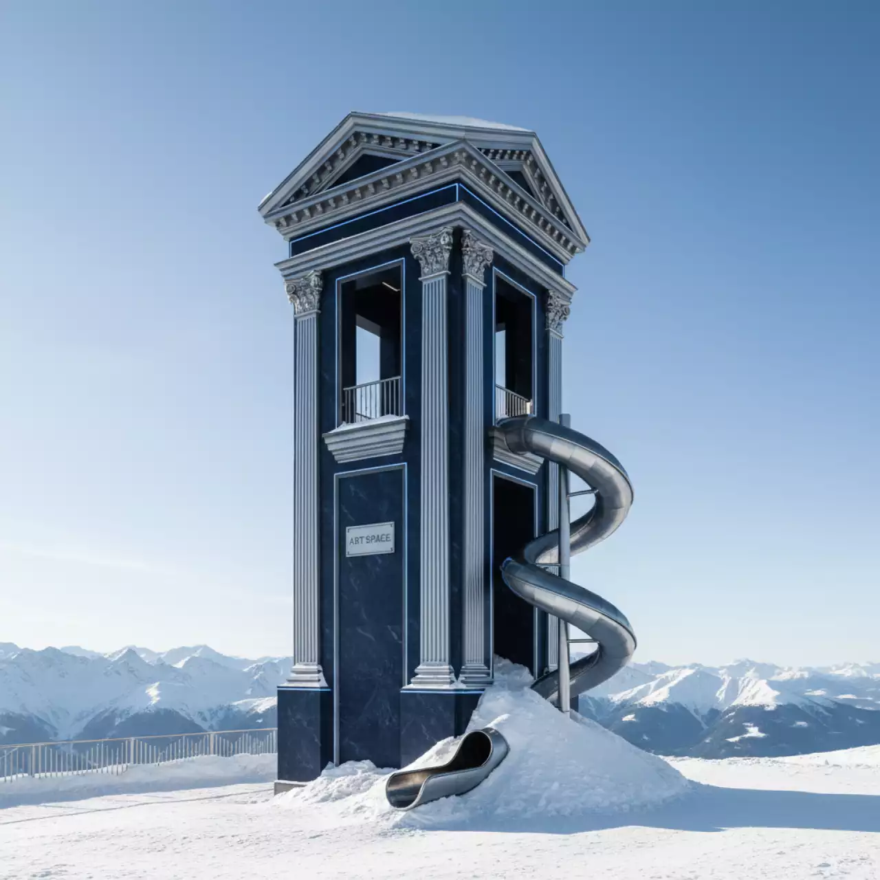 Аренда Горка "Башня" на площадке Rosa Peak (2320м) — ART SPACE