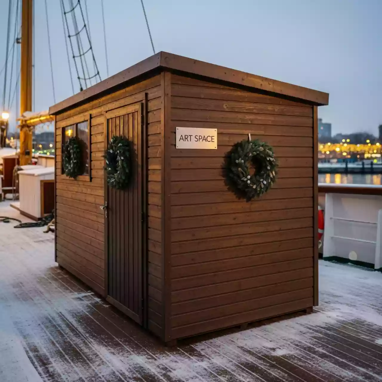 Аренда Хозблок Newton 7511 коричневый на теплоходе «Дагомыс» — ART SPACE