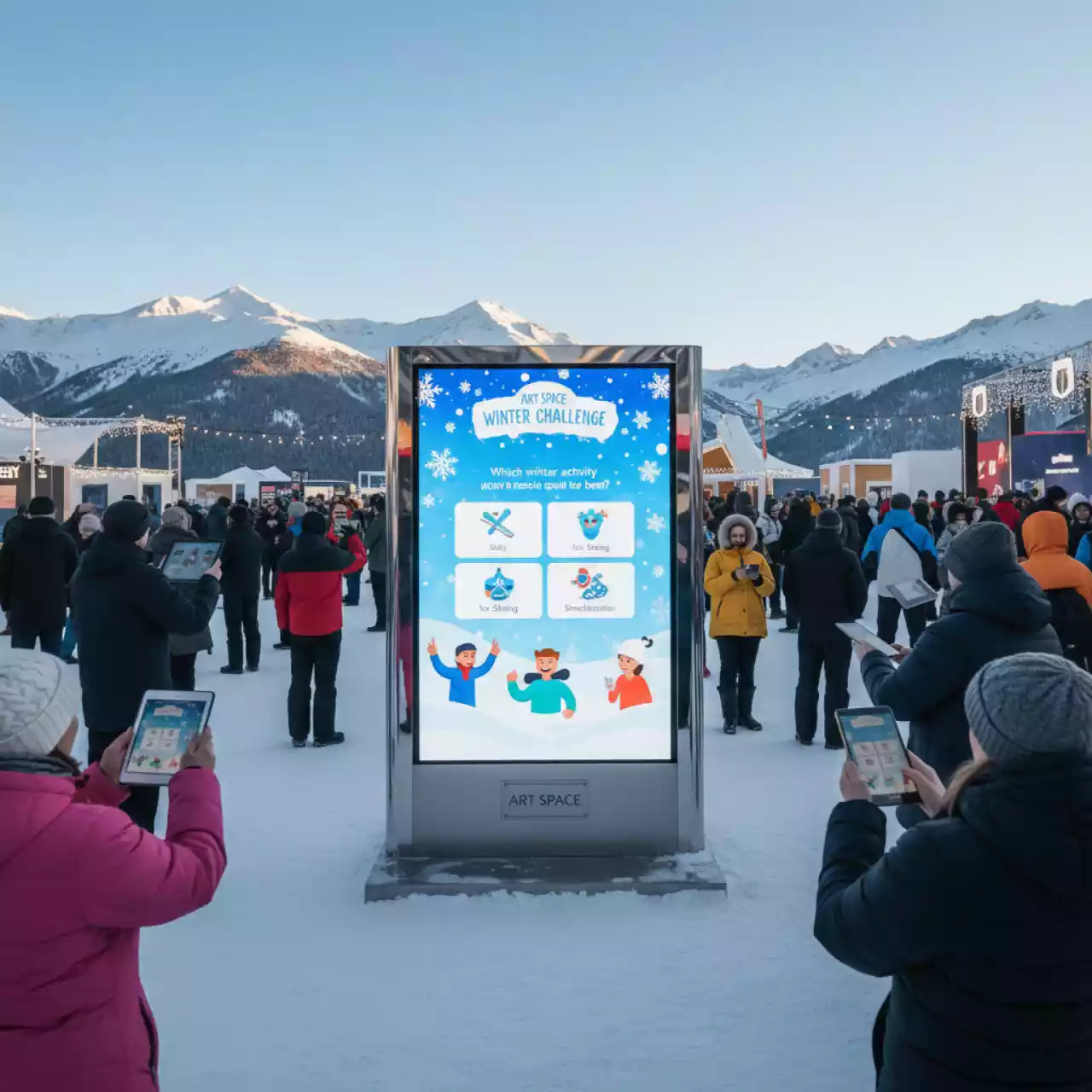 Аренда Игра квиз новогодний онлайн на площадке Rosa Peak (2320м) — ART SPACE