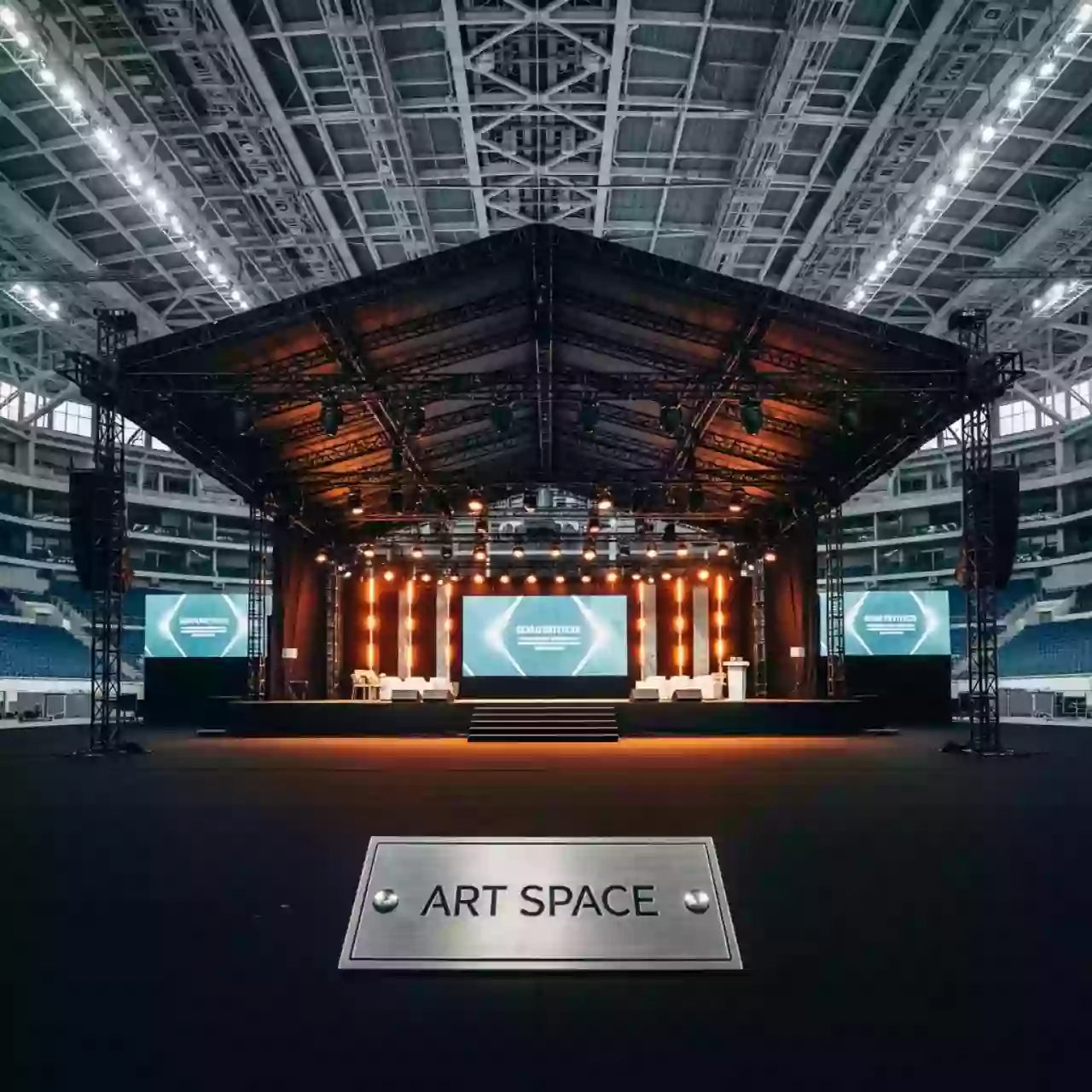 Аренда Инсталляция сцены 10х12 с крышей в ледовом дворце «Большой» — ART SPACE