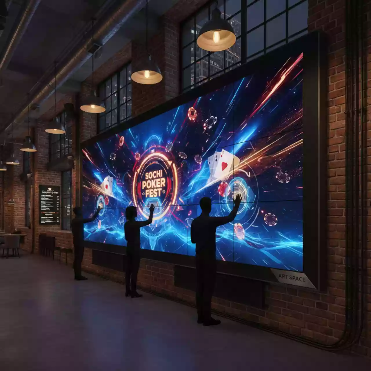 Аренда Интерактивная стена InterTouch Версия XXL Team в ресторане «Баран-Рапан» — ART SPACE