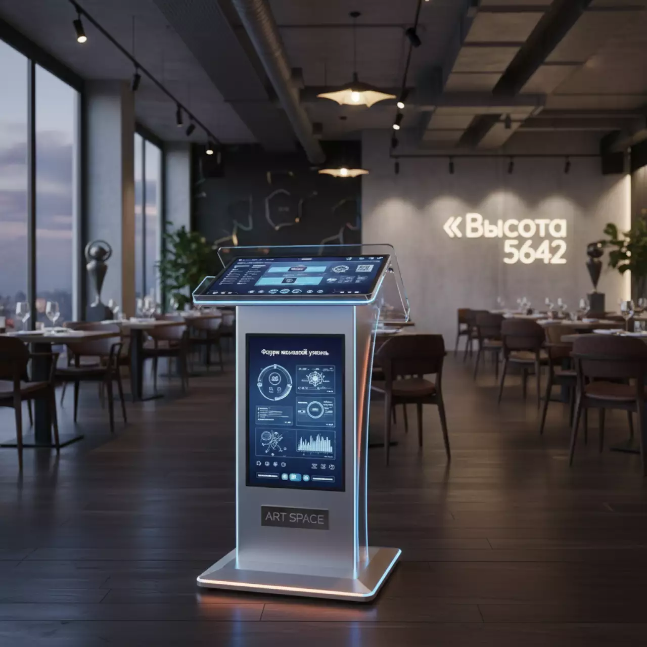 Аренда Интерактивная трибуна AxeTech Double Premium в ресторане «Высота 5642» — ART SPACE