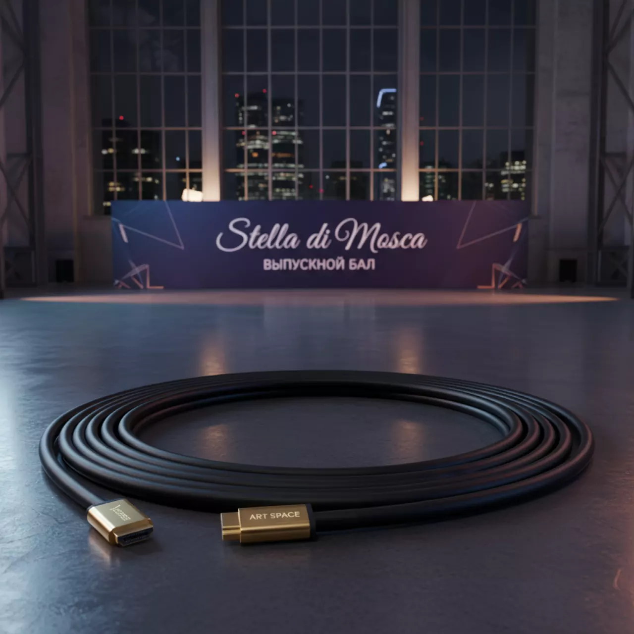 Аренда Кабель HDMI CC 10 м 19M 19M черный в Stella di Mosca