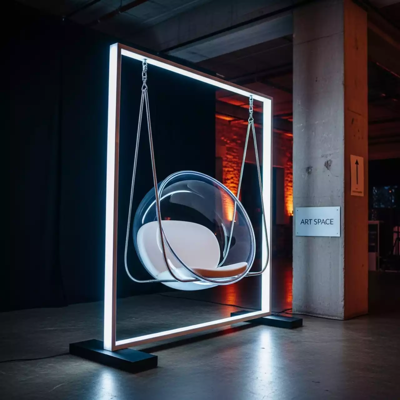 Аренда Качели светящиеся LED Ludres 12V белые в Зимнем театре — ART SPACE