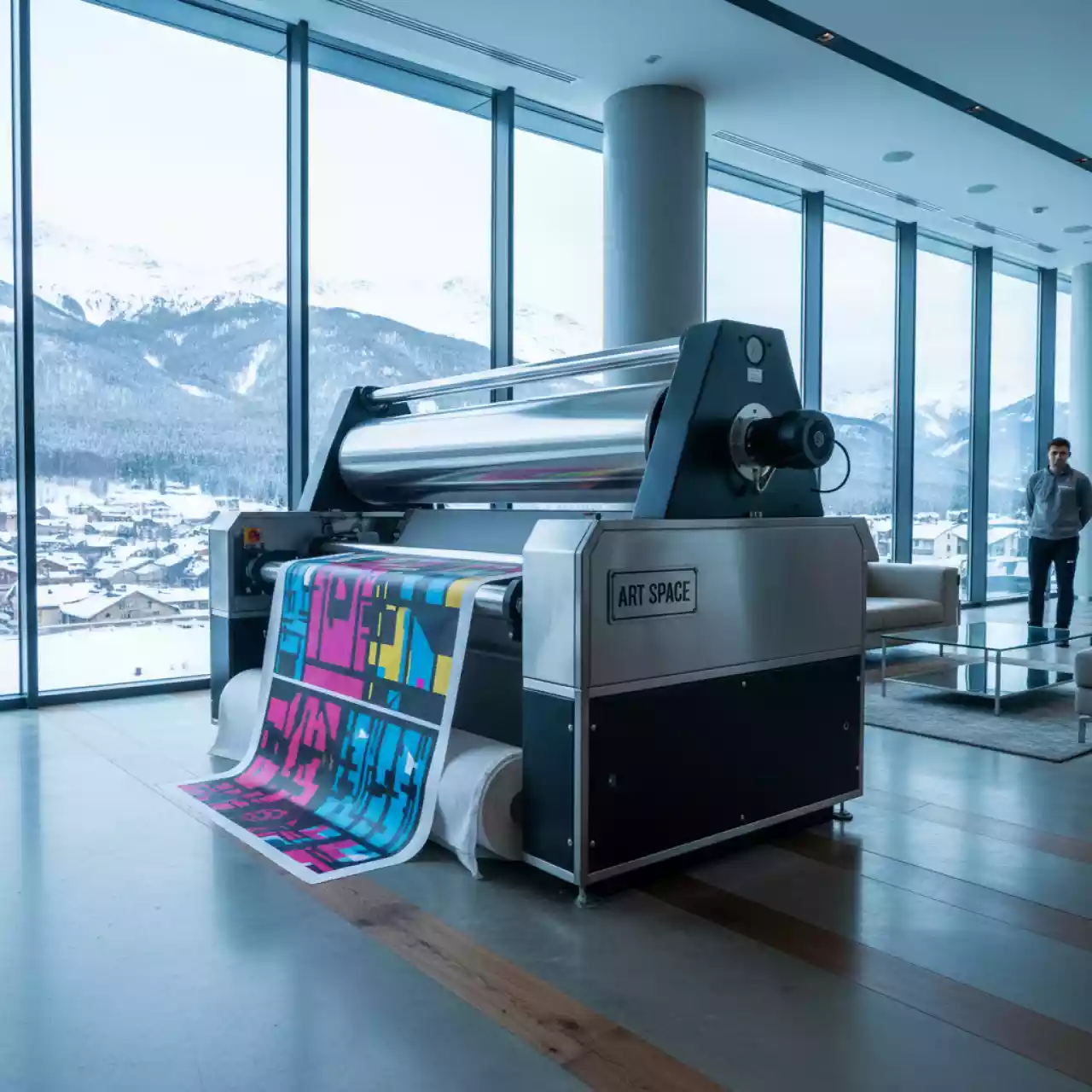 Аренда Каландровый термопресс Diferro DP 33B1000C ширина 3200 мм в Rixos Krasnaya Polyana — ART SPACE