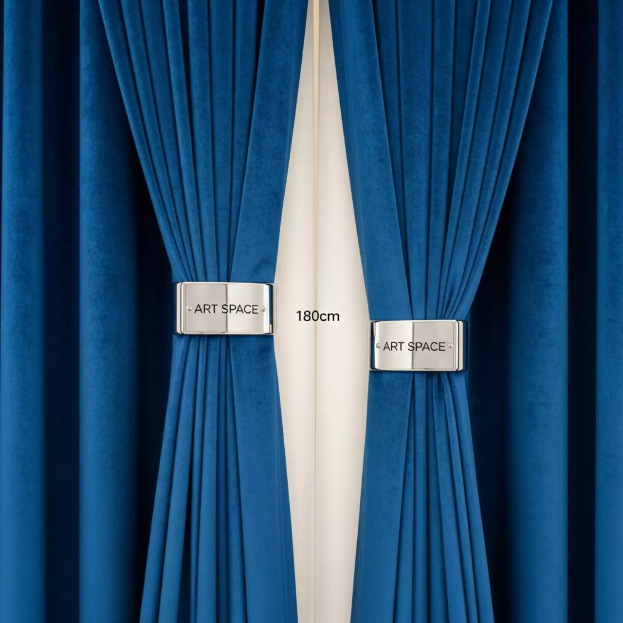 Аренда Канат бархатный голубой хромированные крепления 180 см в Pullman Sochi Centre — ART SPACE