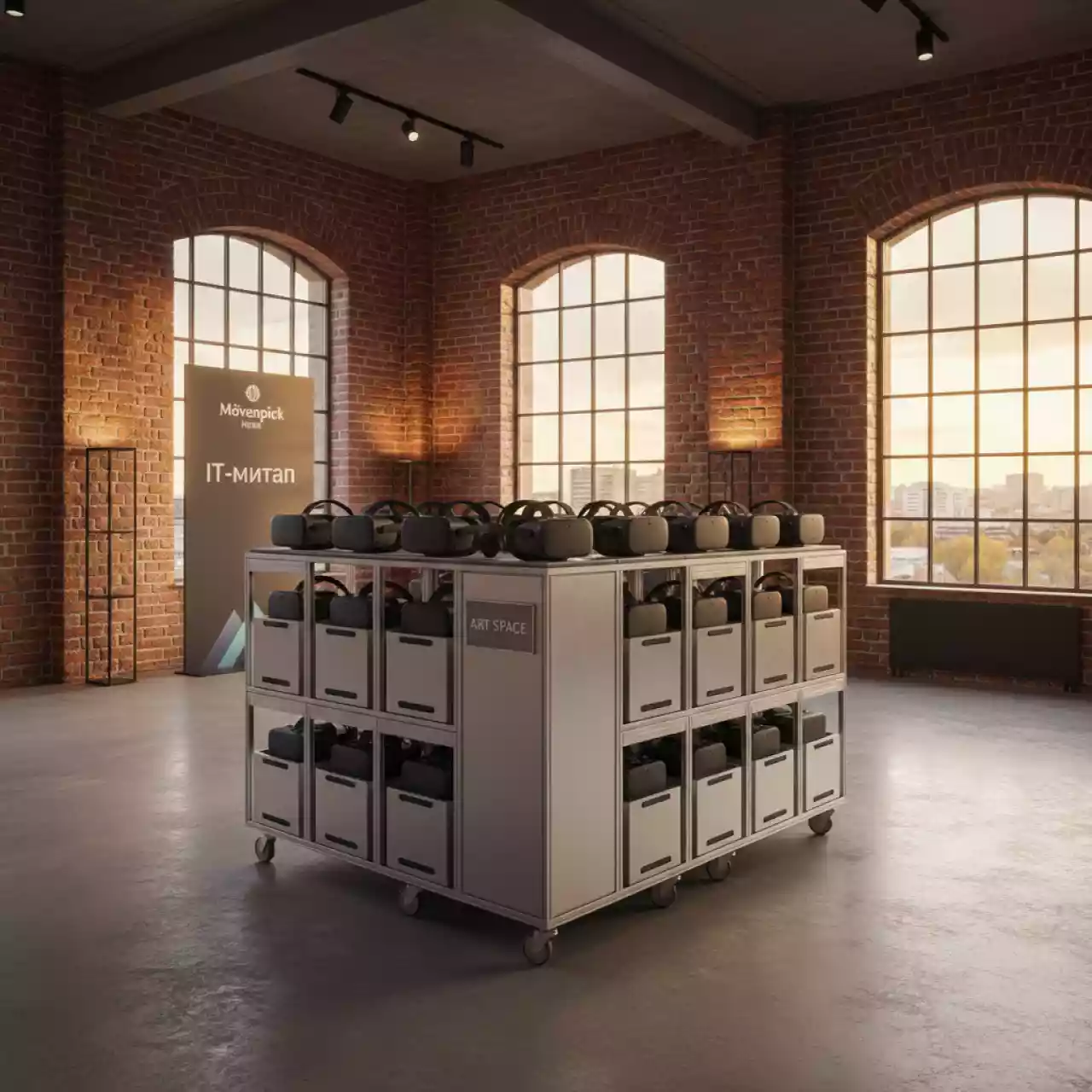 Аренда Класс мобильный виртуальной реальности EDUBLOCK XR VR 12 в Mövenpick Hotel — ART SPACE