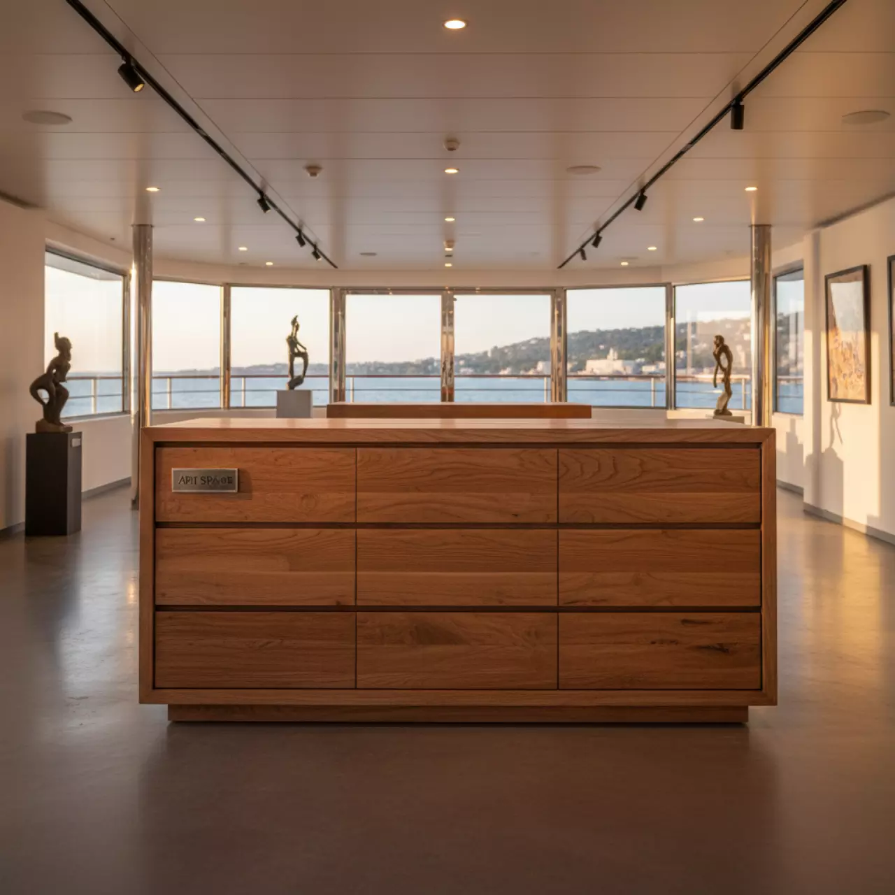 Аренда Комод лофт из массива Лалит 7 ящиков на VIP теплоходе (Морпорт Сочи) — ART SPACE