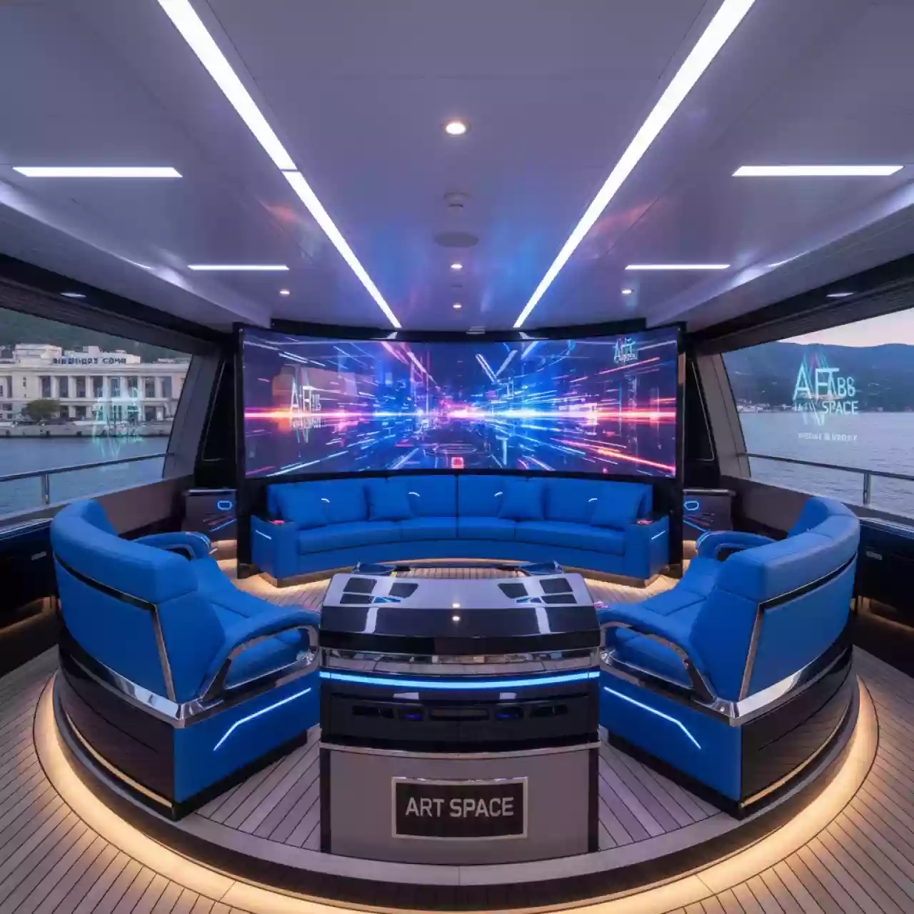 Аренда Комплекс проекционный Творческая студия для анимации на VIP теплоходе (Морпорт Сочи) — ART SPACE