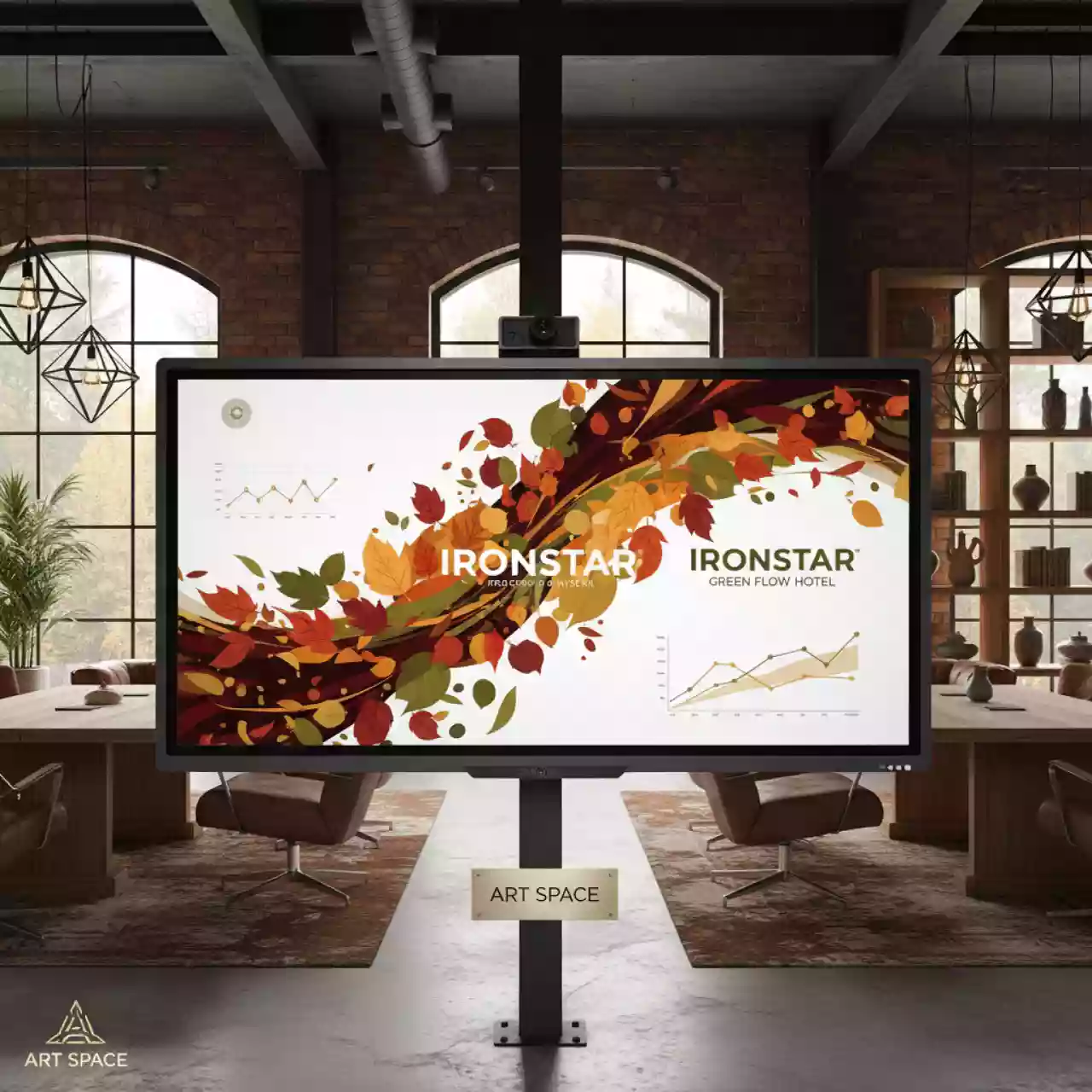 Аренда Комплект интерактивная доска IQBoard RPT087 20 проектор Infocus IN114BBST крепление WTH130 в Green Flow Hotel — ART SPACE