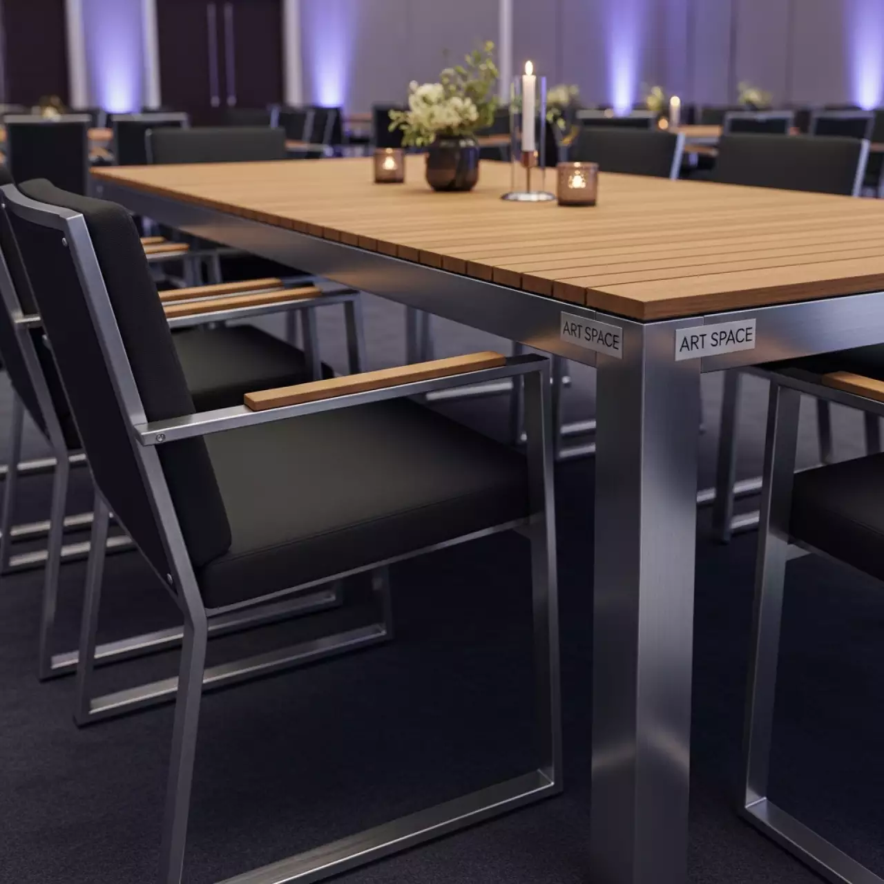 Аренда Комплект мебели антрацит натуральный алюминий тик Nora Andy 10R в Swissôtel Resort Sochi Kamelia — ART SPACE