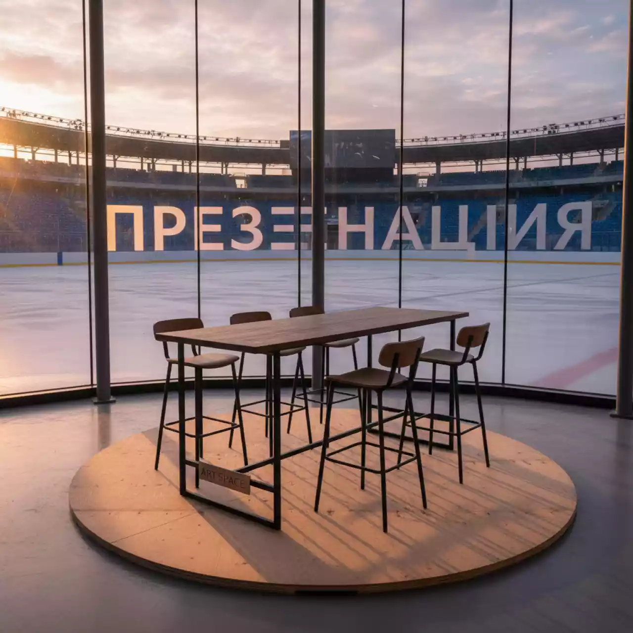 Аренда Комплект мебели барной на 6 персон Apoyo в ледовом дворце «Большой» — ART SPACE