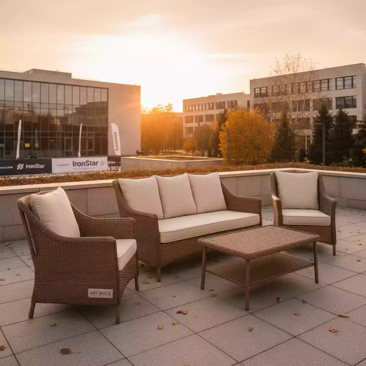 Аренда Комплект мебели плетеной коричневый 20 349 в Университете «Сириус» — ART SPACE