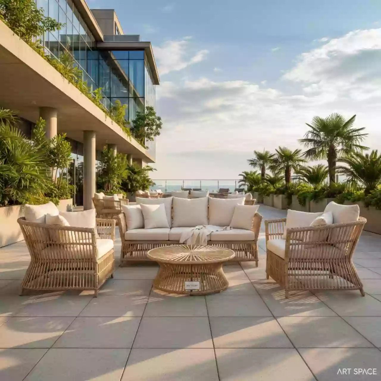 Аренда Комплект мебели плетеной в Radisson Blu Resort & Congress Centre — ART SPACE