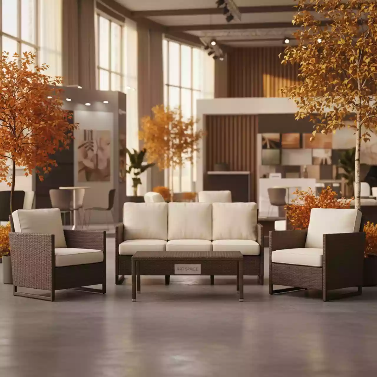 Аренда Комплект мебели Rattan Comfort 3 венге в отеле «Богатырь» — ART SPACE