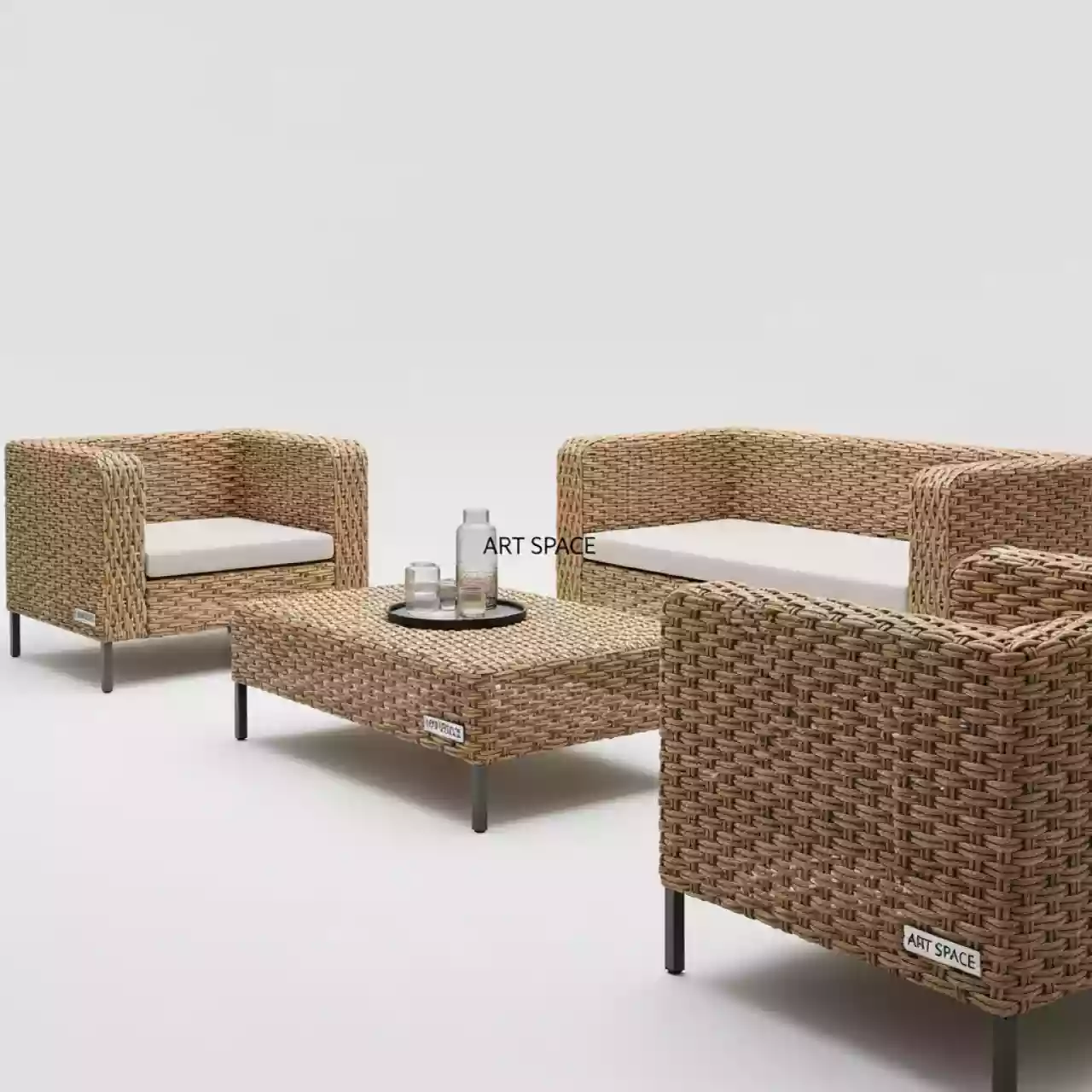 Аренда Комплект плетеной мебели T256A S59A W85 latte в Delta Sirius — ART SPACE