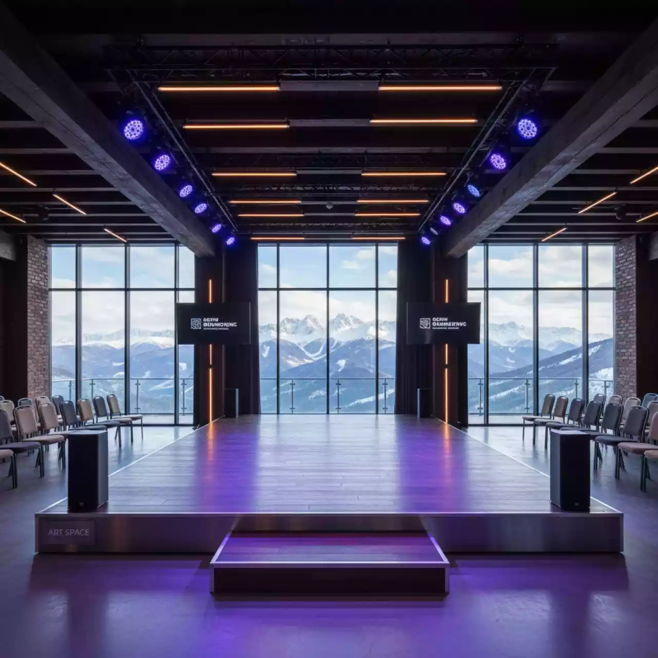 Аренда Комплект света звука установка сценического подиума 6х4 м в Golden Tulip Rosa Khutor — ART SPACE