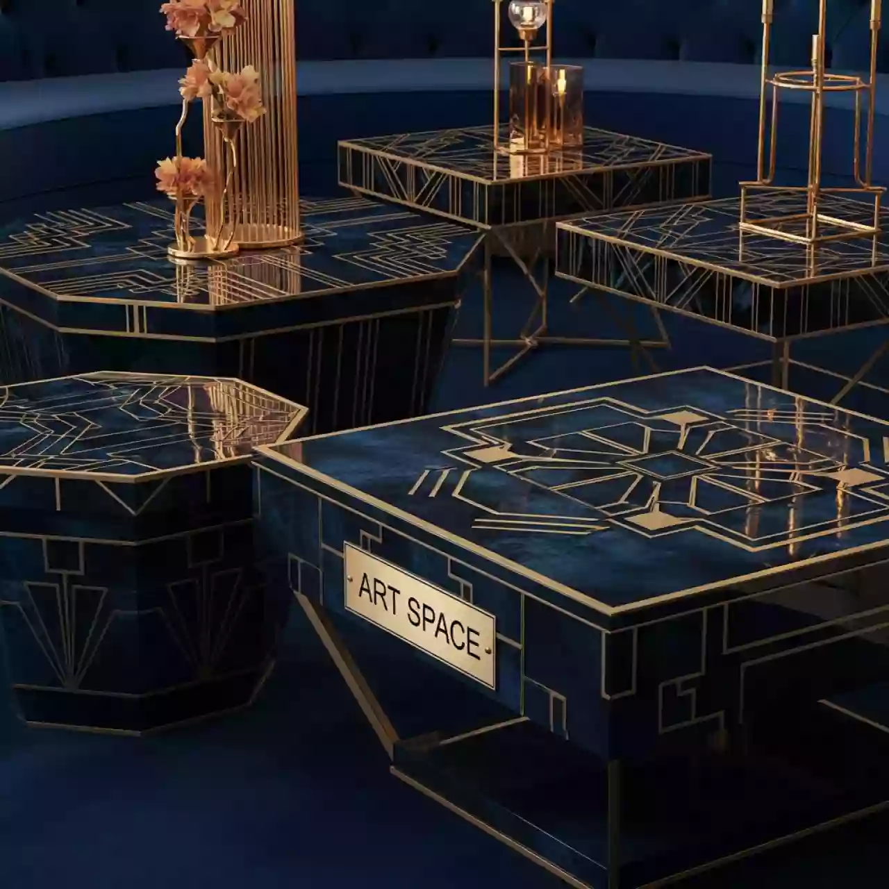 Аренда Комплекта кофейных столиков Nucleos в Ледовом дворце «Айсберг» — ART SPACE