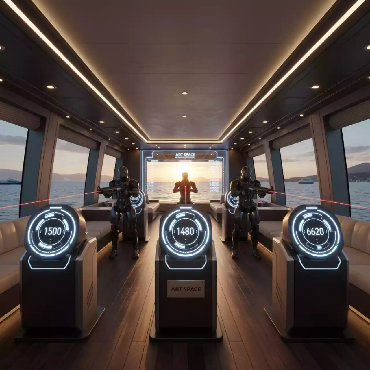 Аренда Комплекта лазерного тира ЛСКИНТИР Патриот Спорт винтовки на VIP-яхте (Имеретинский порт) — ART SPACE