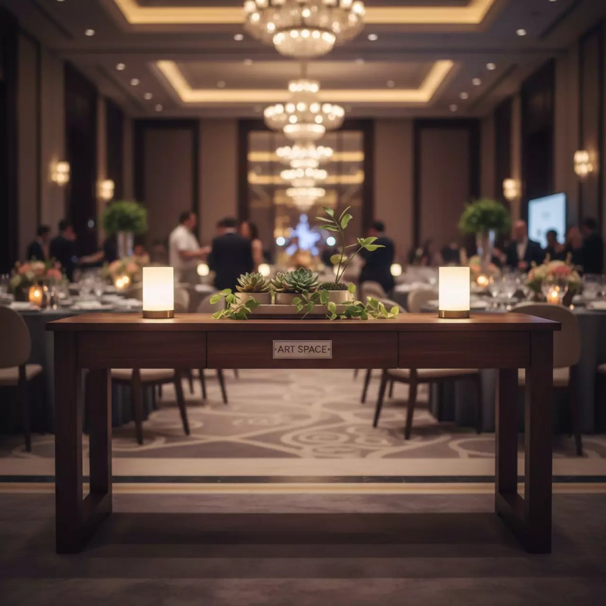 Аренда Консоль black wood коричневая в Mövenpick Hotel — ART SPACE
