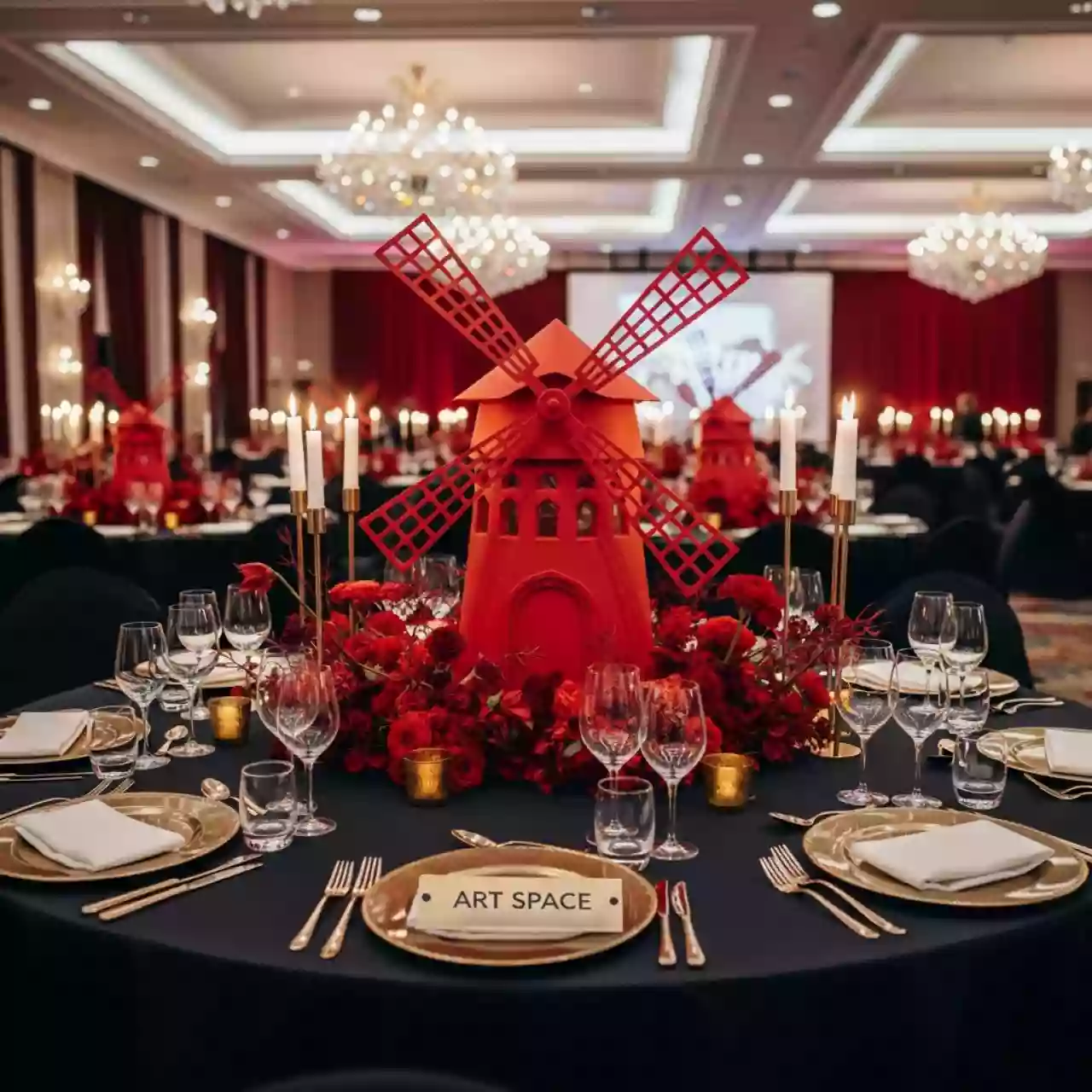 Аренда Корпоратив новогодний в стиле Мулен Руж в Radisson Collection Paradise — ART SPACE