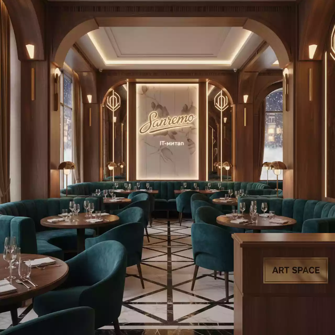 Аренда Корпоратив в ресторане «Sanremo» — ART SPACE